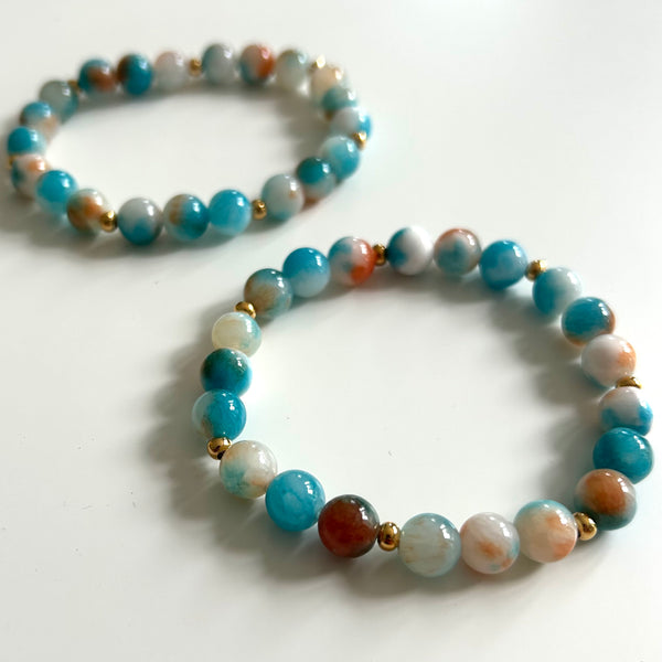 Quartzite jade gemstone bracelet