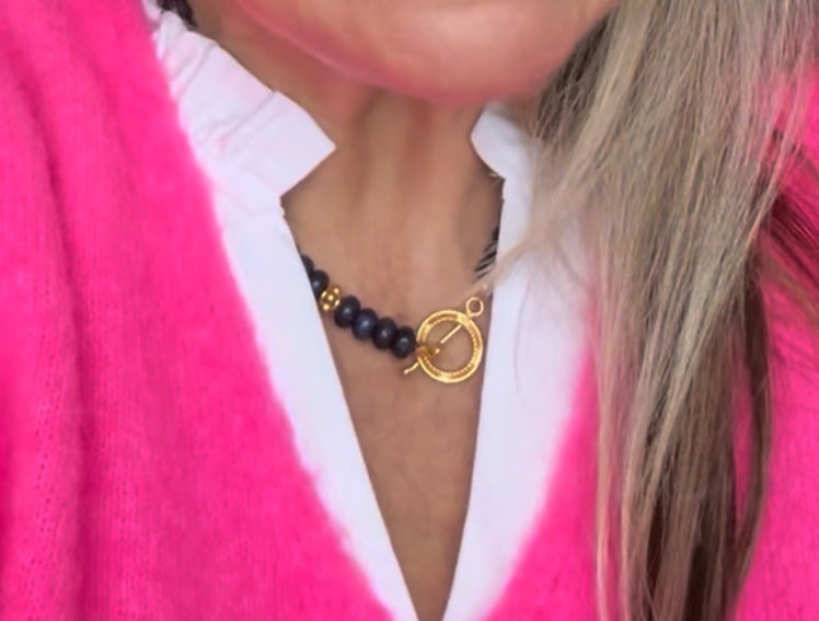 Lapis Lazuli and gold necklace