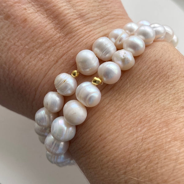 Pearl stacking bracelets