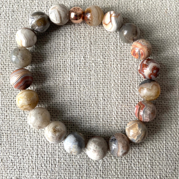 Botswana agate sterling silver bracelets