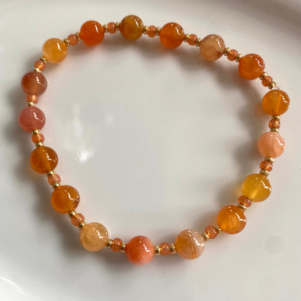 Carnelian stacking bracelets