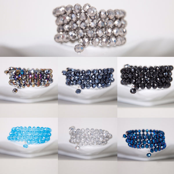 Bridesmaids crystal wrap bracelets (ideal gift) -click to view collection