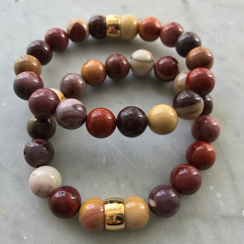 Mookite (Australian jasper) bracelets