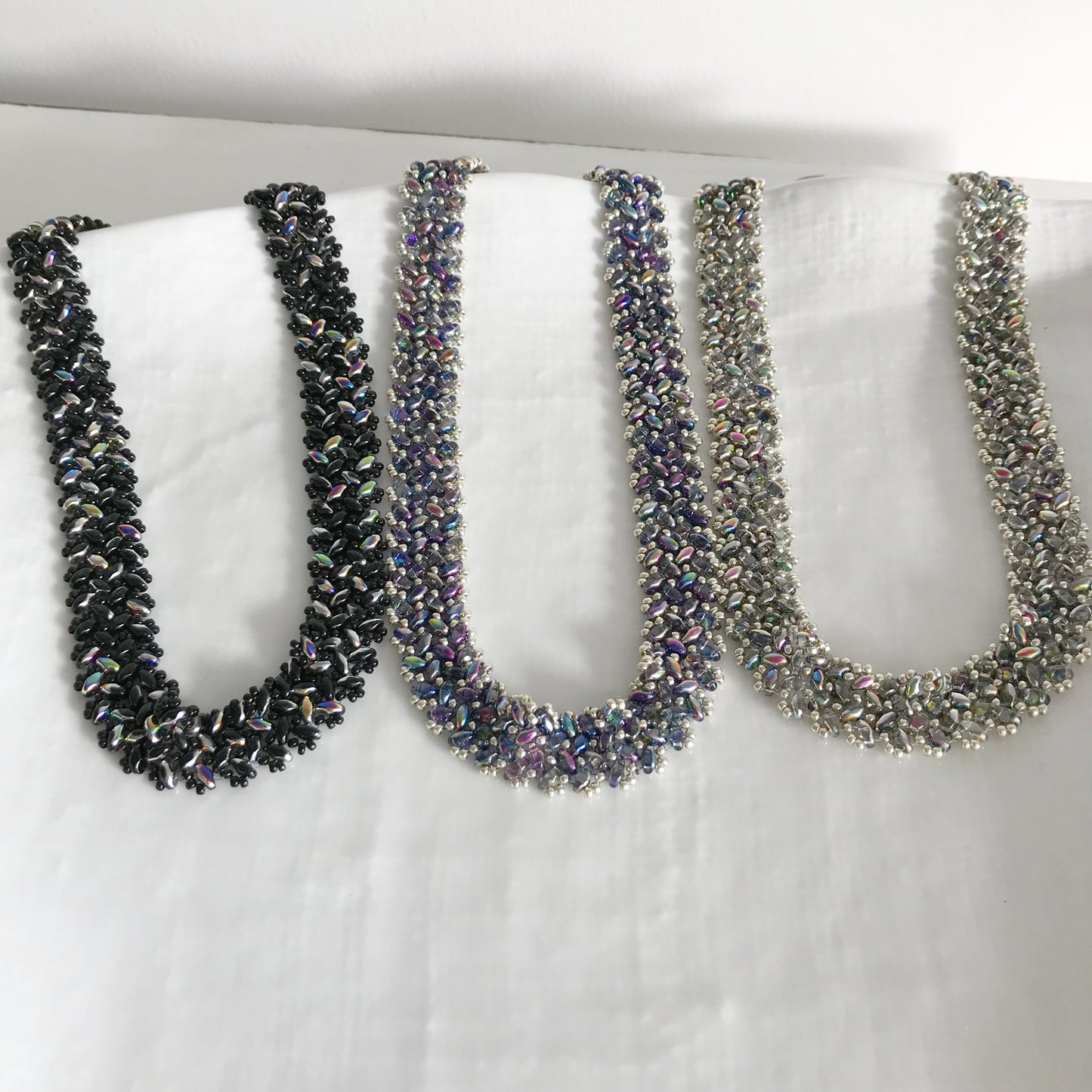 Crystal short necklaces/wrap bracelets