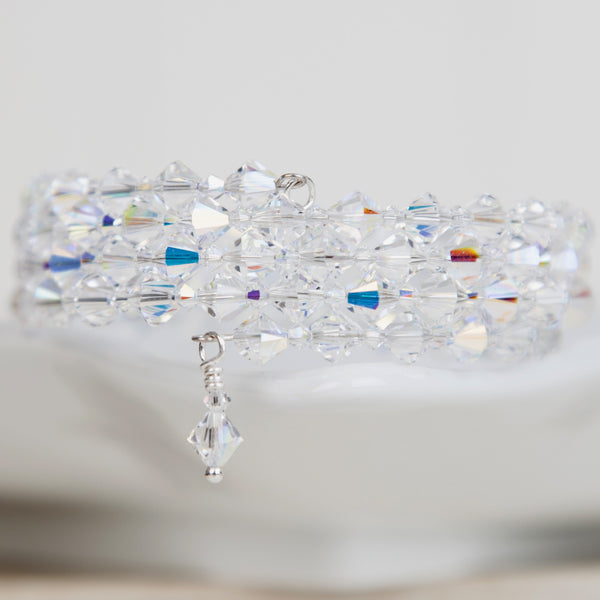 Swarovski elements crystal wrap cuff