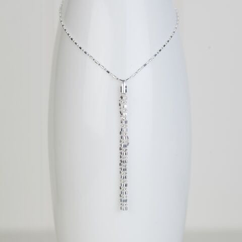 Sterling silver tassle drop necklace
