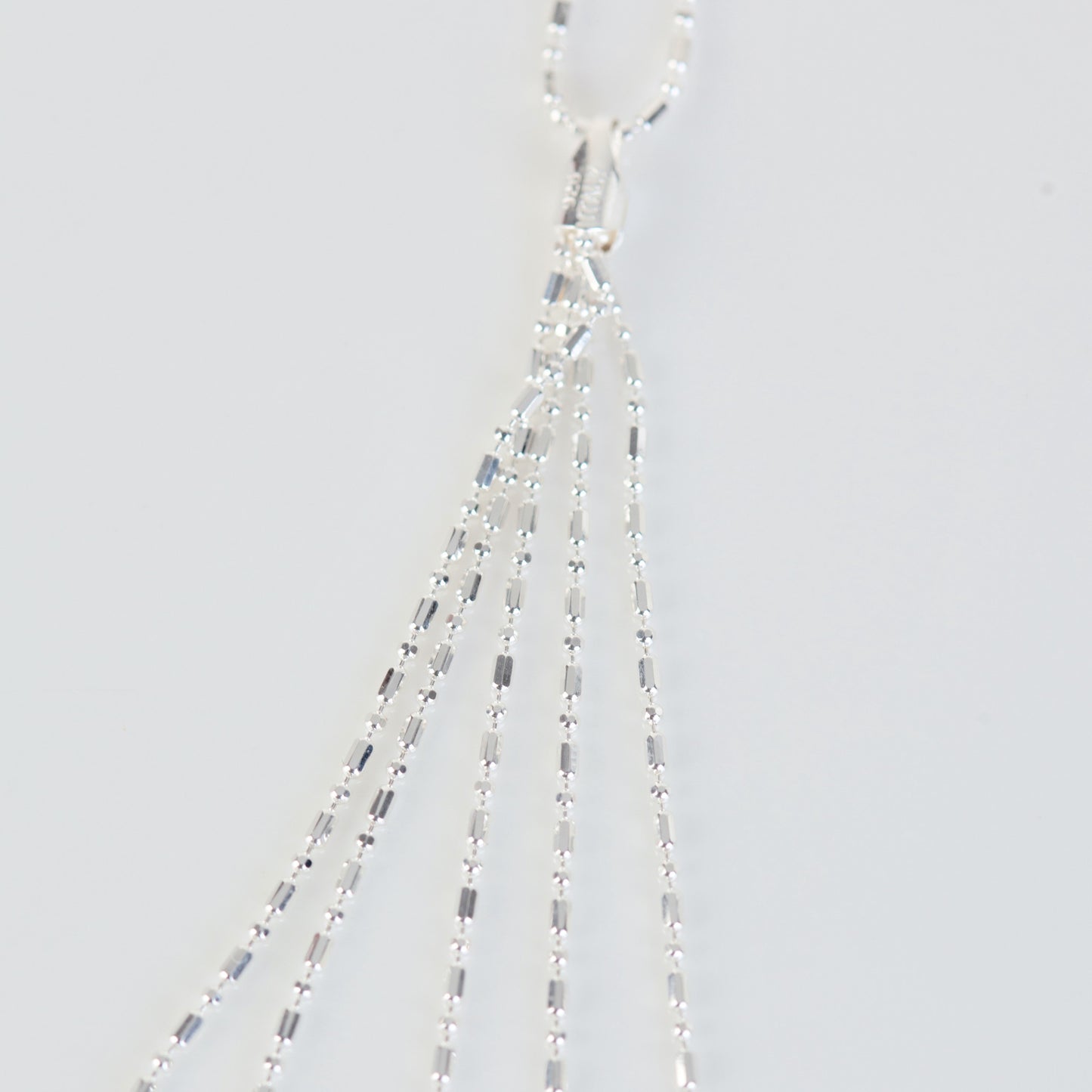 Sterling silver tassle drop necklace