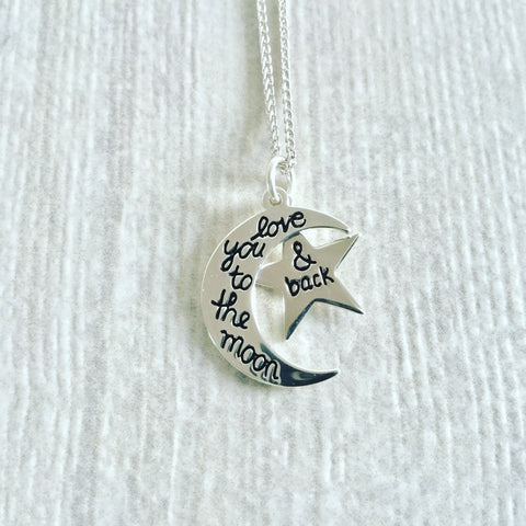 Love you to the moon and back pendant