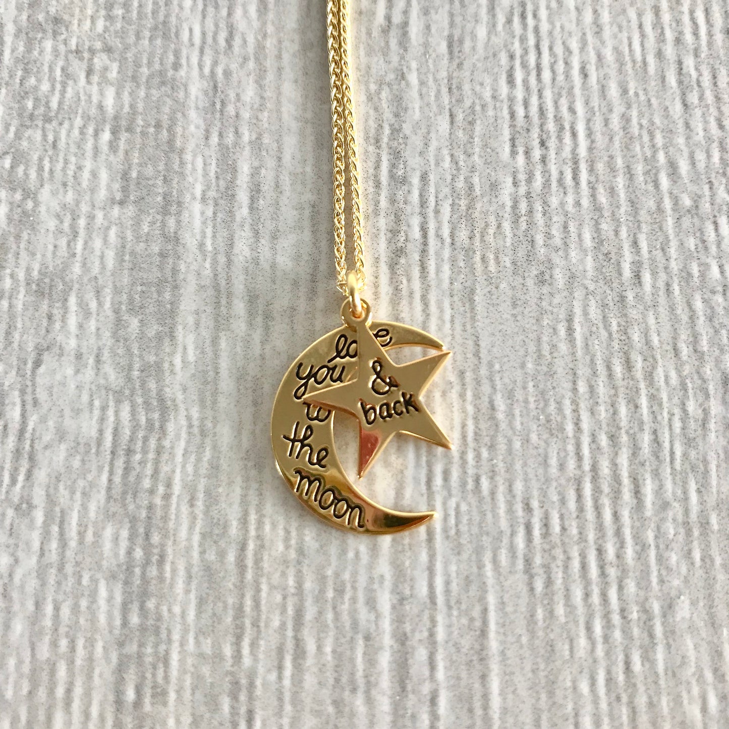 Love you to the moon and back pendant