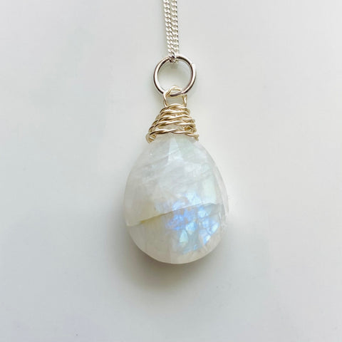 Moonstone pear drop pendant