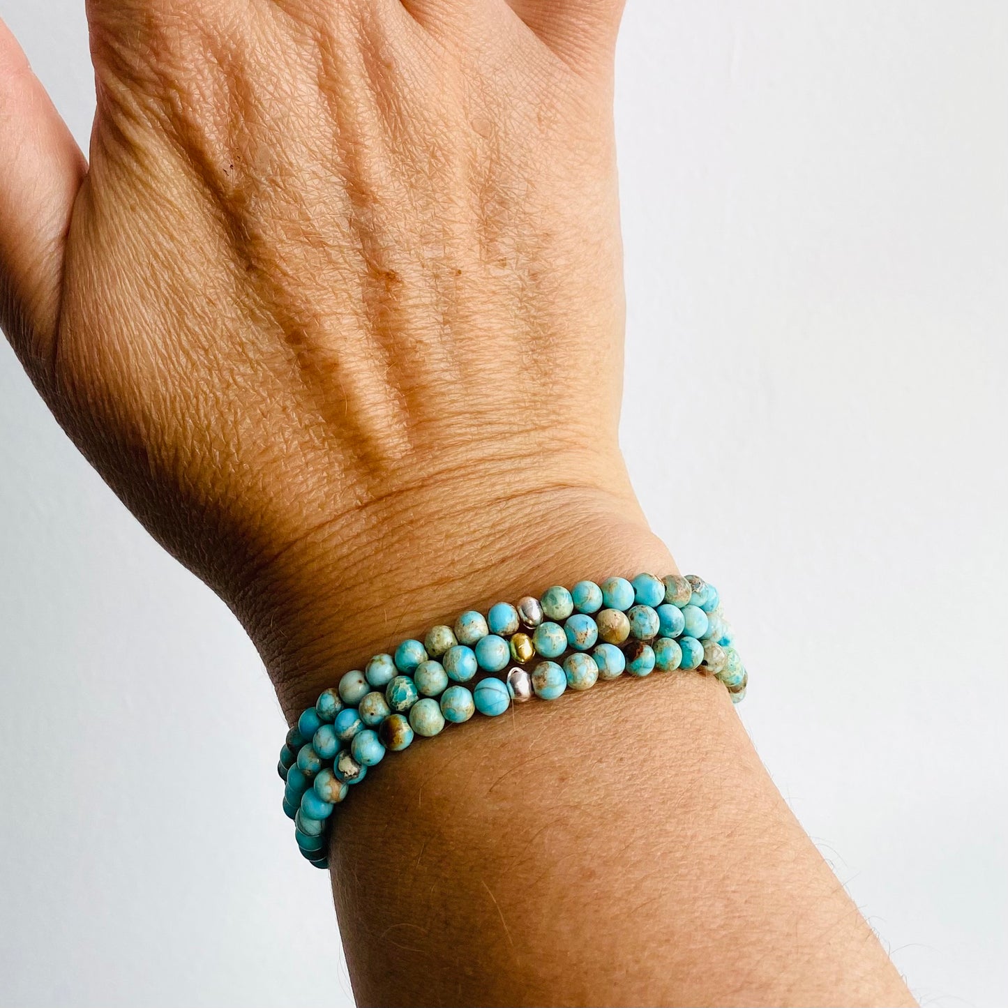Matt turquoise jasper bracelets