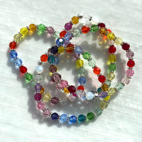 Rainbow crystal bracelet