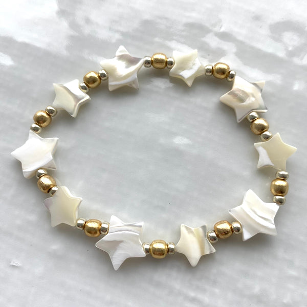 Mother of pearl star bracelets