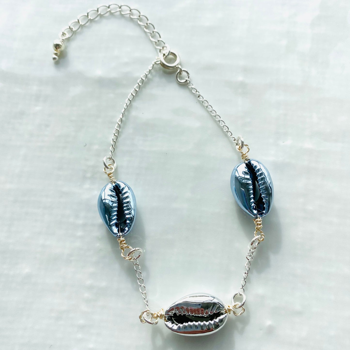Cowrie anklet