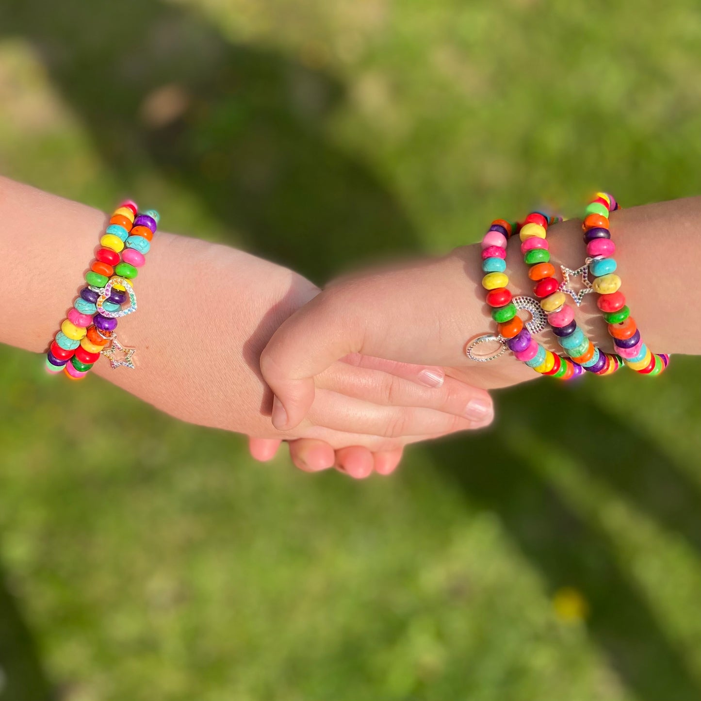 Rainbow charm bracelet