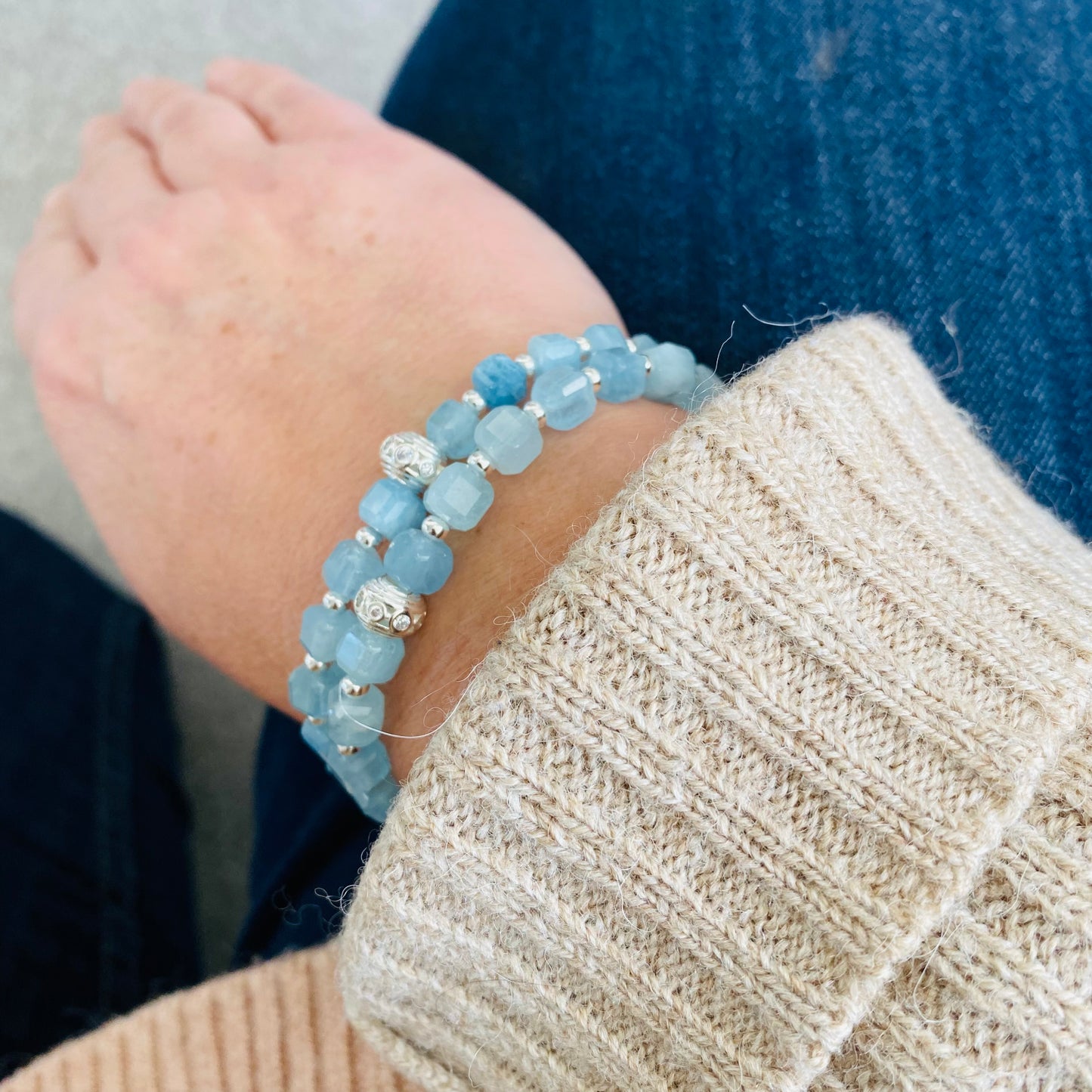Aquamarine bracelets