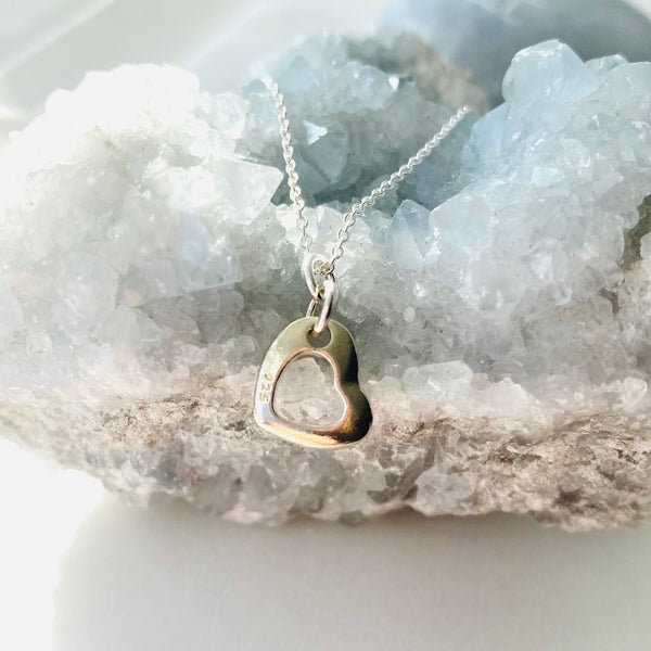 Sideways heart necklace