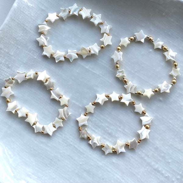 Mother of pearl star bracelets