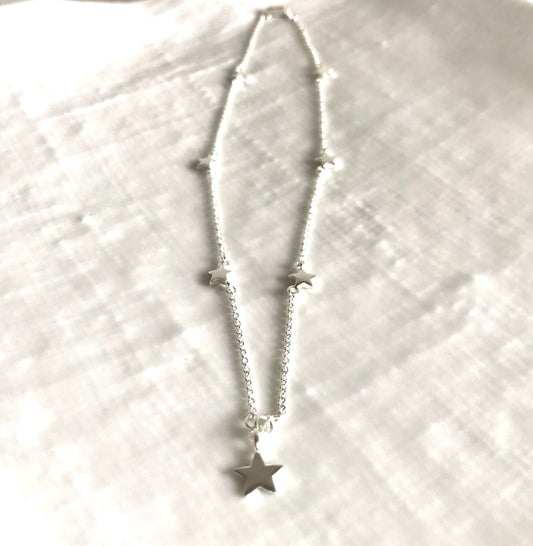 Star drop necklace
