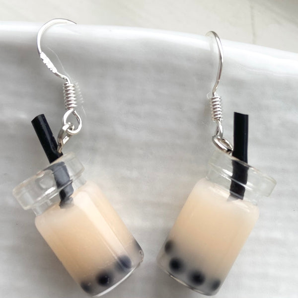 Handmade by Coco- Bubble Tea earrings (use drop down box to select colour)