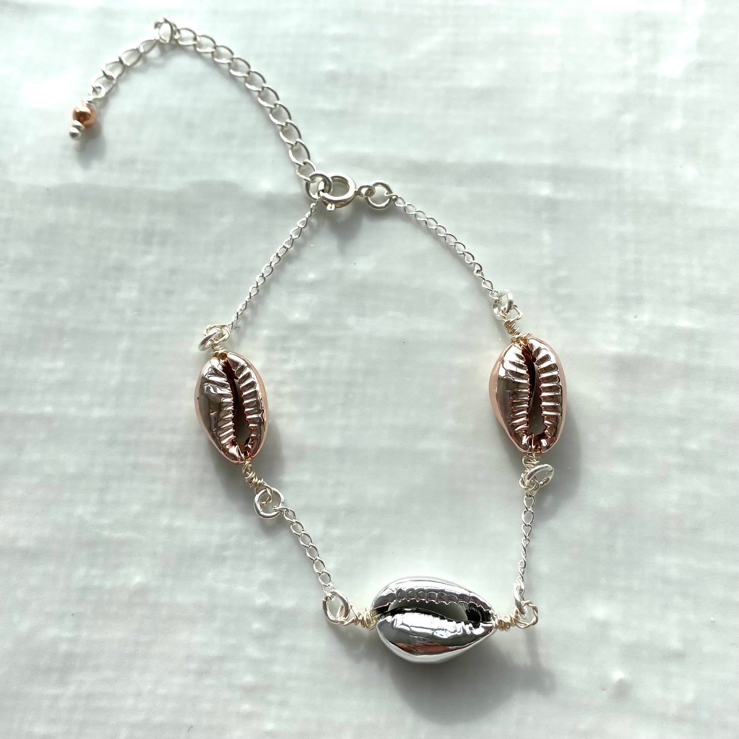 Cowrie anklet