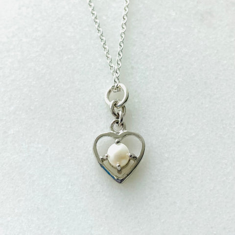 Pearl heart necklace