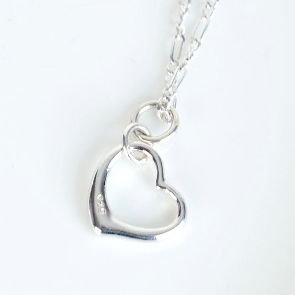 Sideways heart necklace