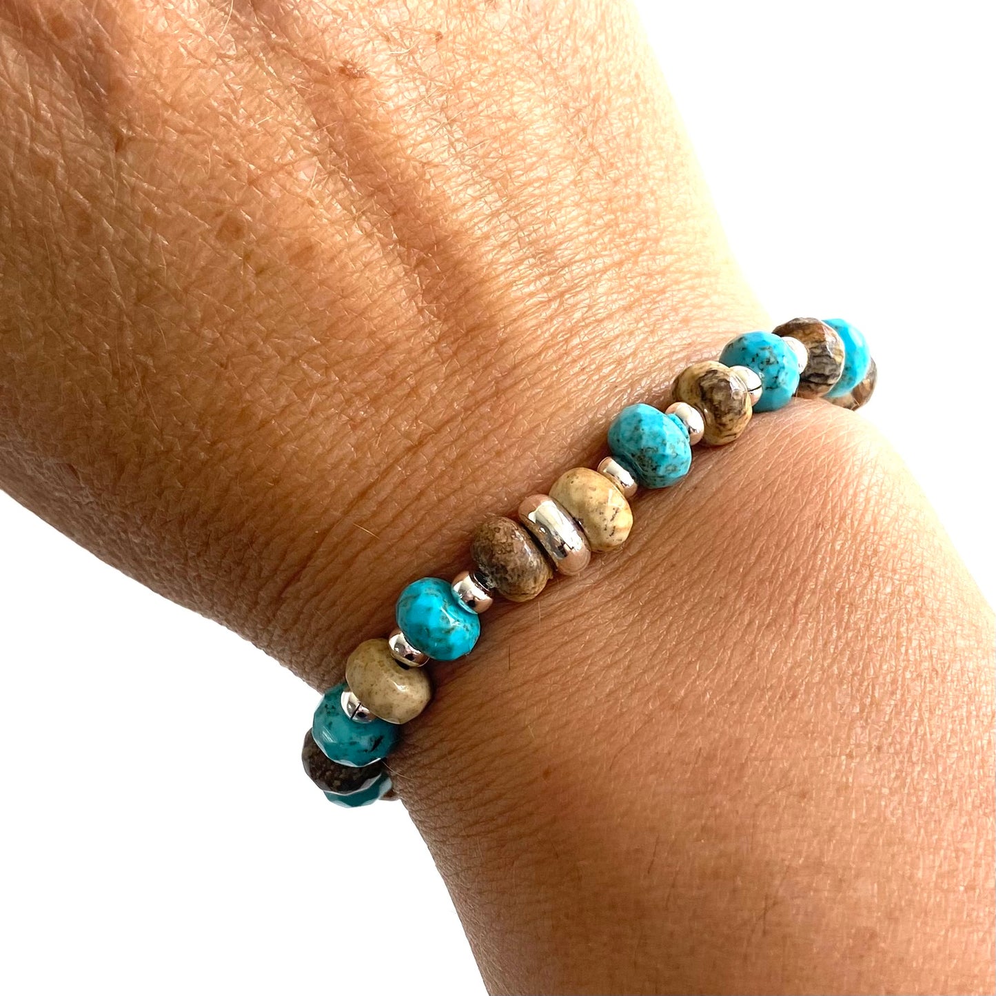 Mix and match stretch gemstone bracelets