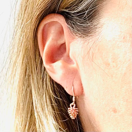 Mini pine cone earrings