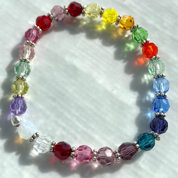 Rainbow crystal bracelet