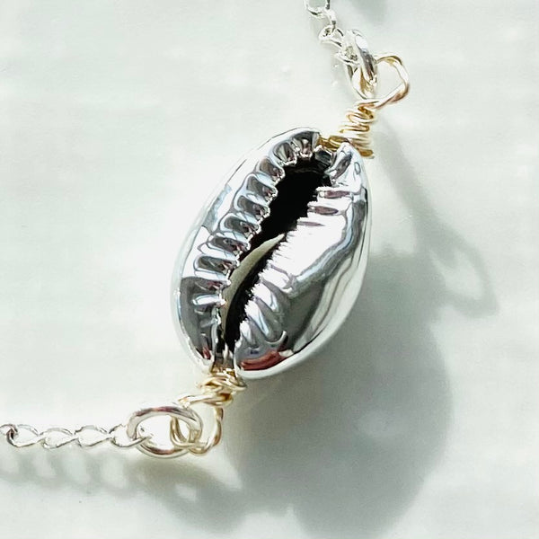 Cowrie anklet