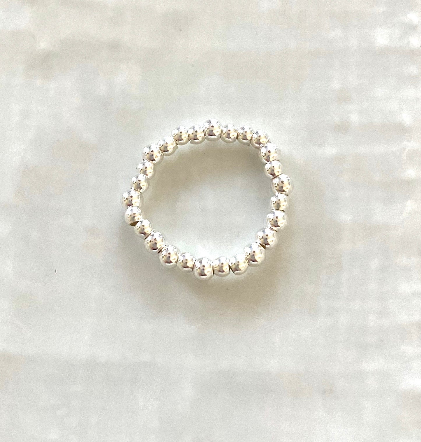 Sterling silver stackable stretch ring