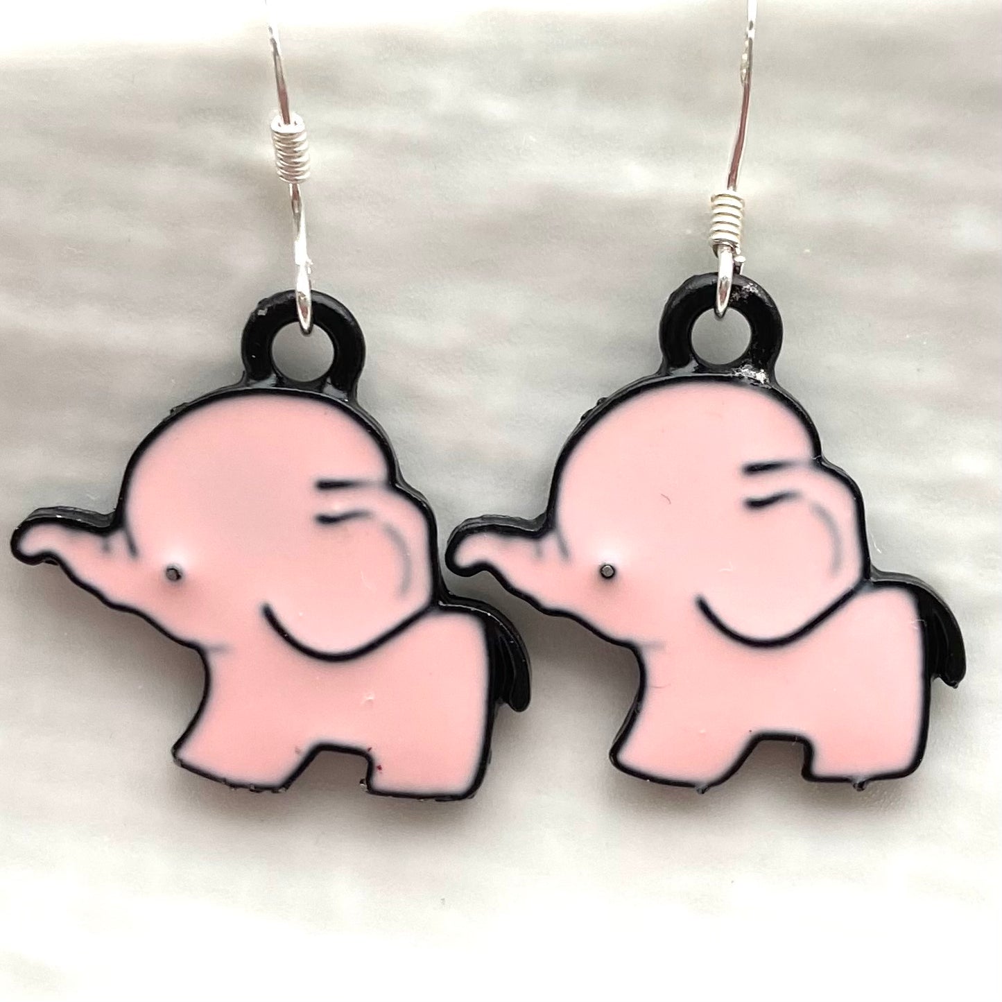 Handmade by Coco - baby Elephant earrings-(use drop down box to select colour)